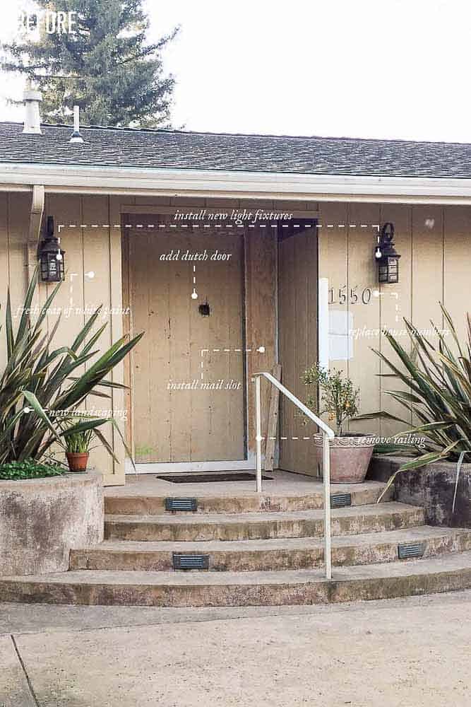 Napa Farmhouse Exterior Remodel Before Image