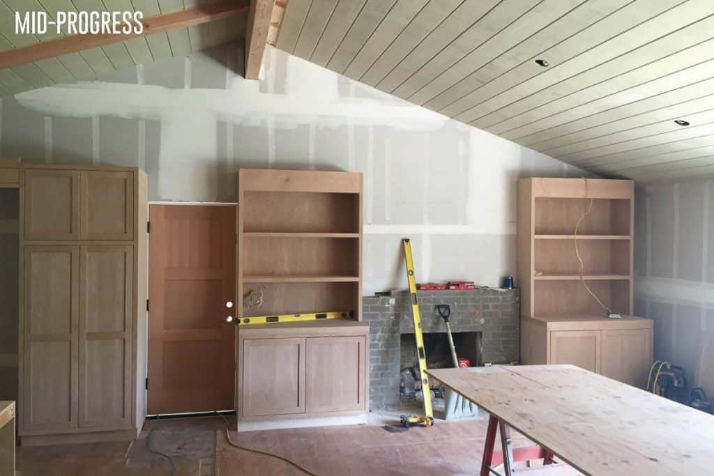 Napa Farmhouse Living Room Remodel Mid-Progress Image