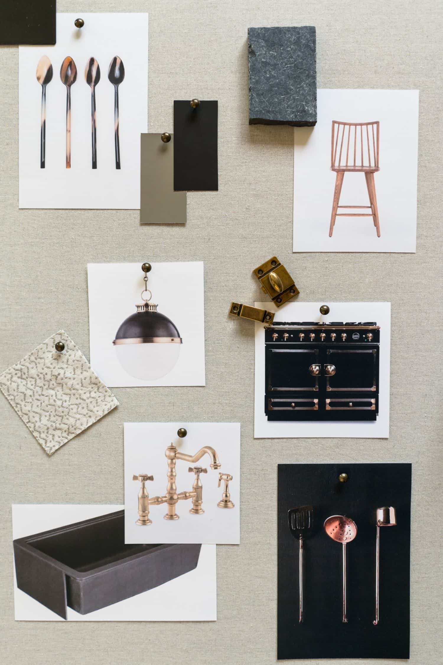 Dark Kitchen Mood Board - Mindy Gayer Design Co.