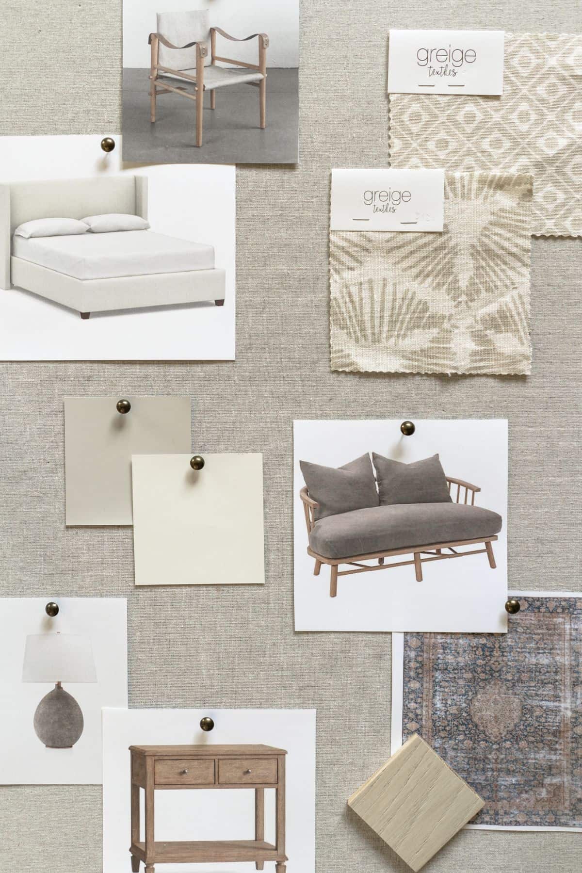 Gray Bedroom Mood Board - Mindy Gayer Design Co.