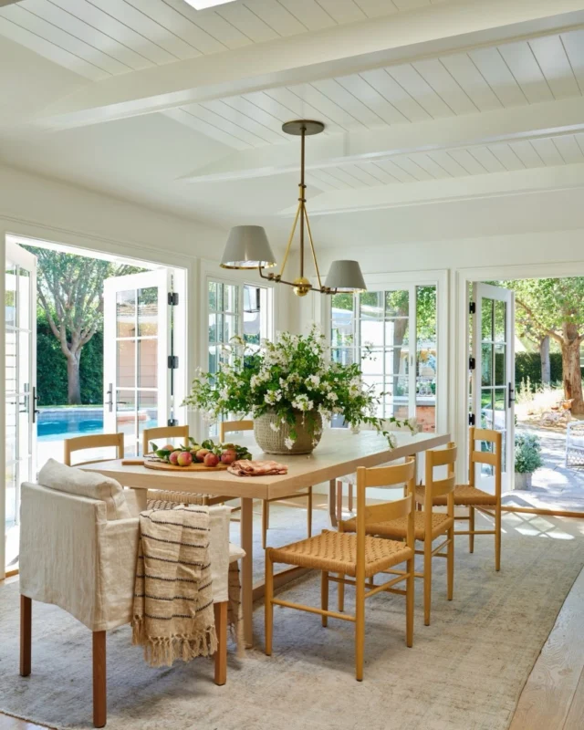 A backdrop for slow mornings, gathered evenings, and everything in between. 🤍 #mgdxrancho #mindygayerdesign { Image by: @rogerdaviesphotography }